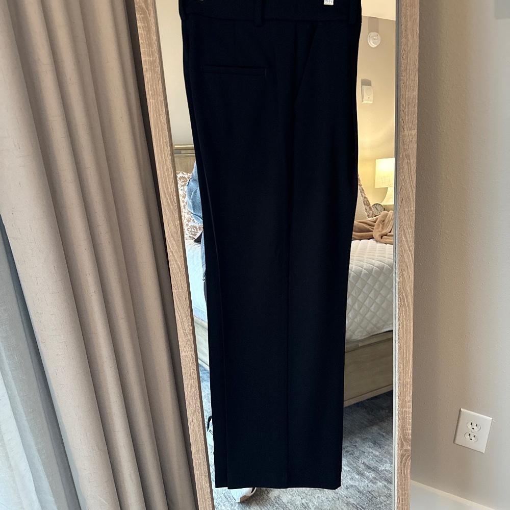 Loft Black Wideleg Trousers